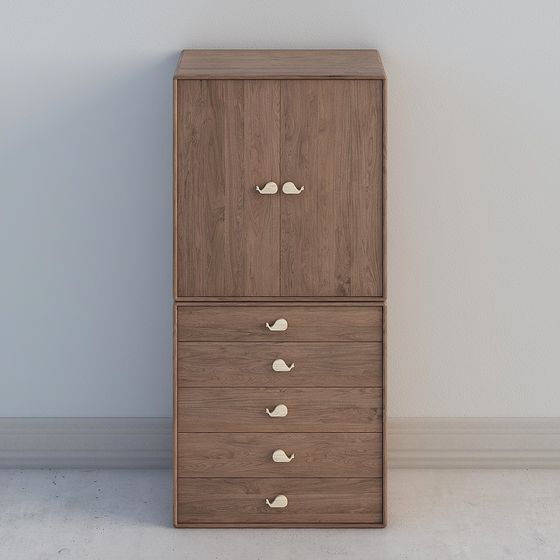 Wooden Storage Cabinet 3D model