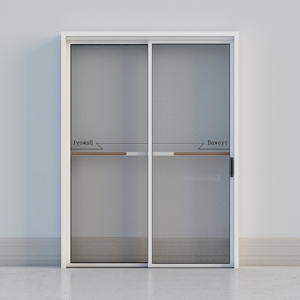 Modern Glass Sliding Door 3D model