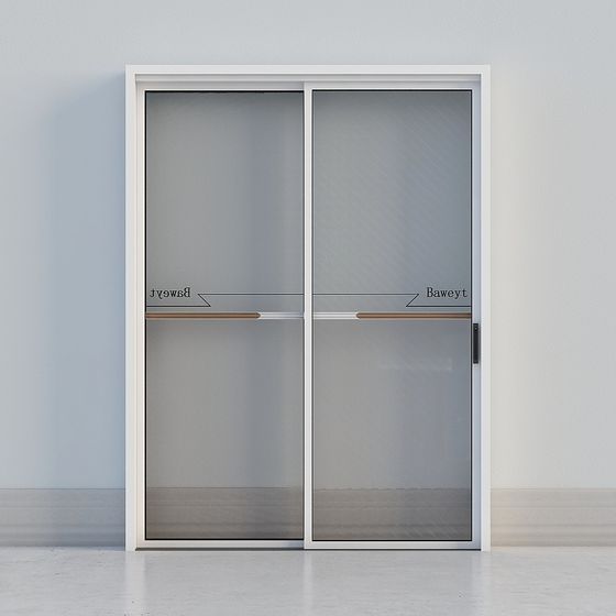 Modern Glass Sliding Door 3D model
