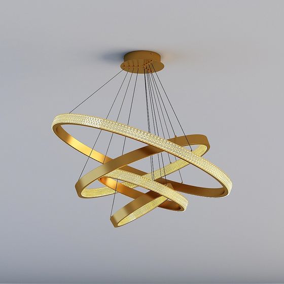 Elegant Spiral Chandelier 3D model