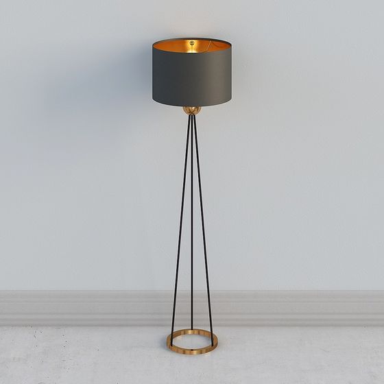 Modern Floor Lamp 3D Model in Earth Color