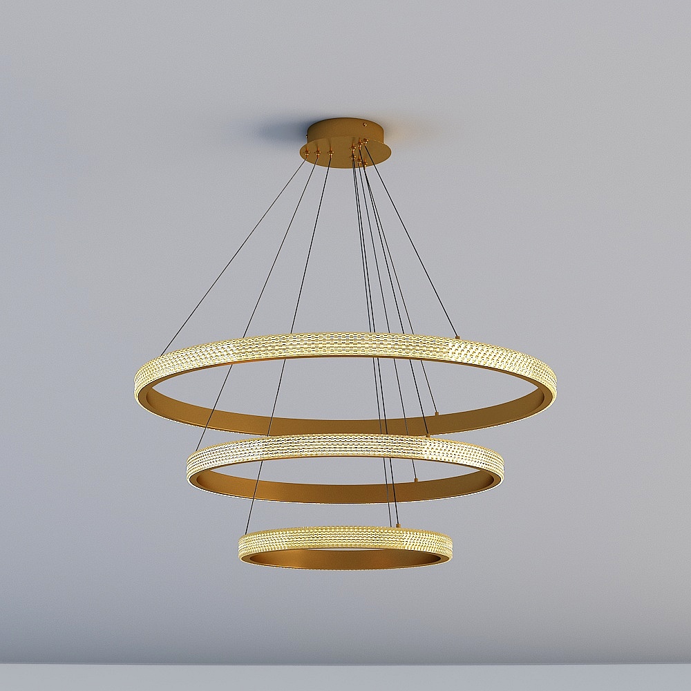 Elegant Natural-Inspired Chandelier 3D model