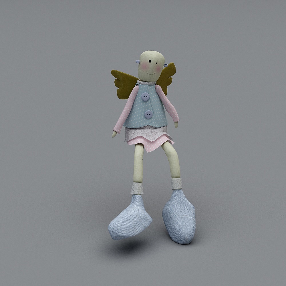 Charming Angel Doll 3D model for Creative Projects