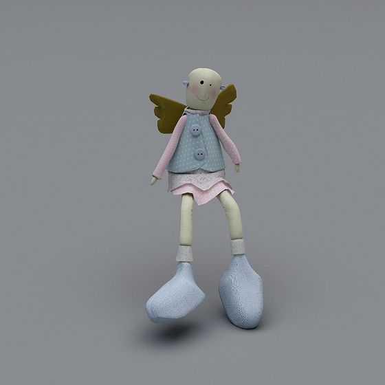 Charming Angel Doll 3D model for Creative Projects