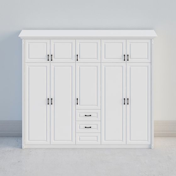 Stylish Simple Wardrobe 3D model for Contemporary Interiors