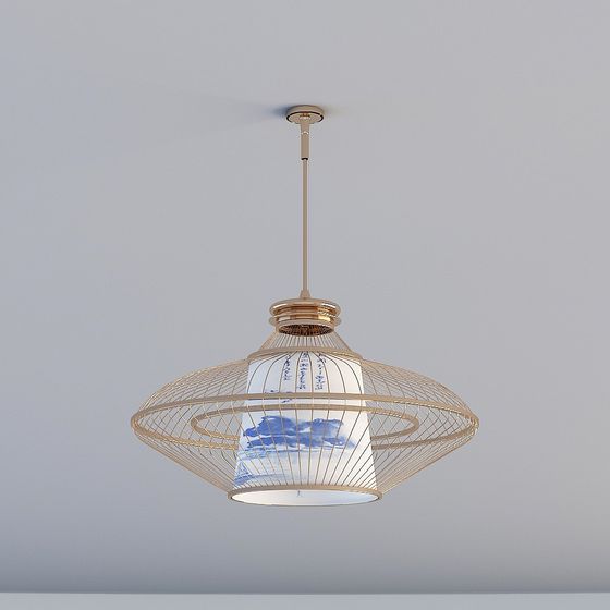 Stylish Chandelier 3D model for Contemporary Spaces