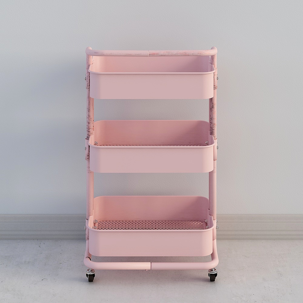 Estante de almacenamiento, estante de cocina, estante de hierro forjado de varias capas, estante de libros, ahorrador de espacio en el piso de la sala de estar del dormitorio, balcón de bloques de flores