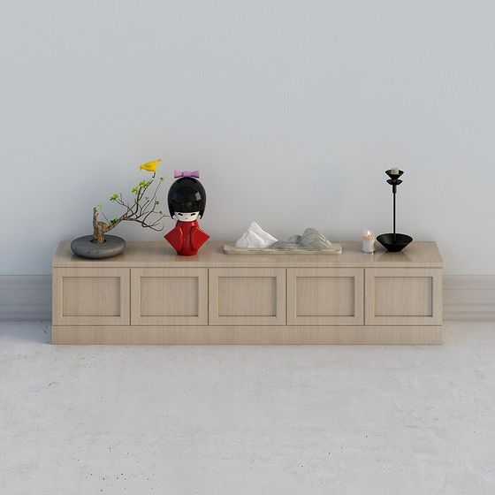 Stunning Low-Polygon TV Cabinet 3D model