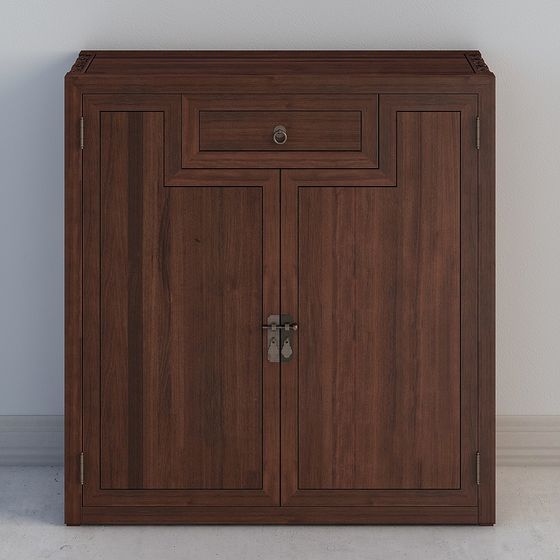 Stylish Vintage Storage Cabinet 3D model