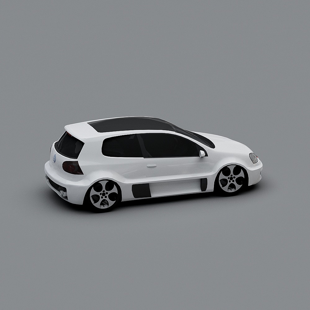 Stylish High-Performance Low-Poly Car 3D model