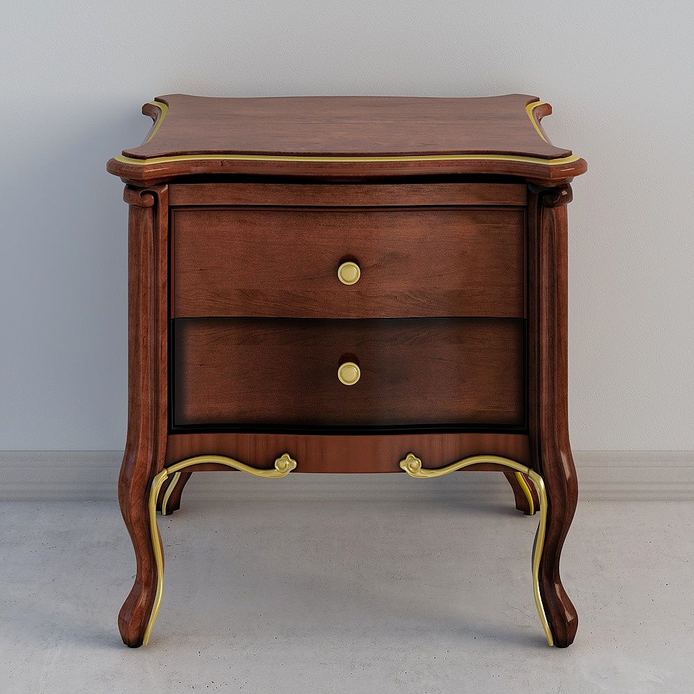 Yunguang furniture light luxury style bedside table 9801 590 x 460 x 635mm