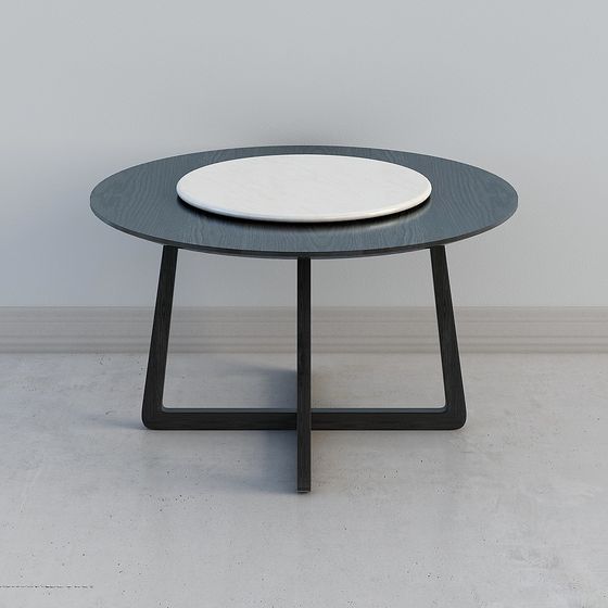 Polygon Table 3d Low-Polygon Round Table 3D model