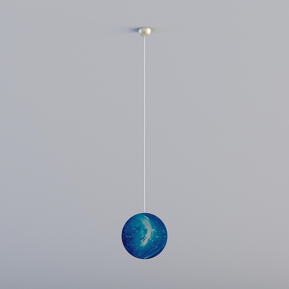 Hanging Planet Lamp 3D model