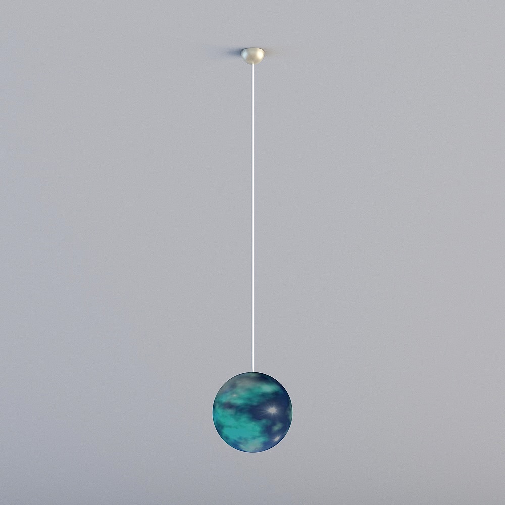 Hanging Planet Lamp 3D model