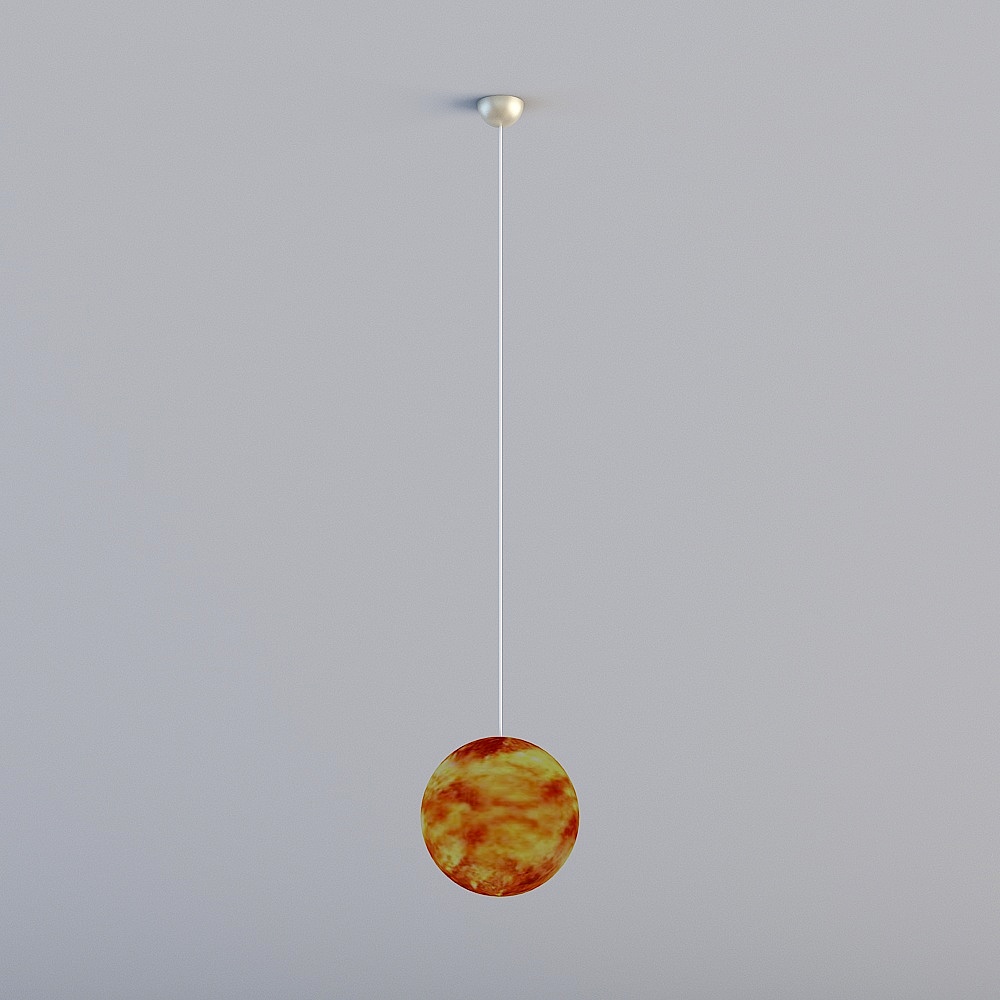 Hanging Planet Lamp 3D model