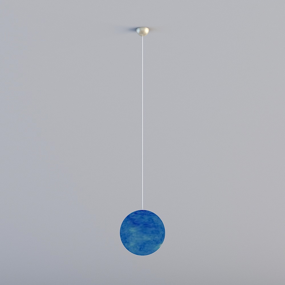 Hanging Blue Planet Lamp 3D model