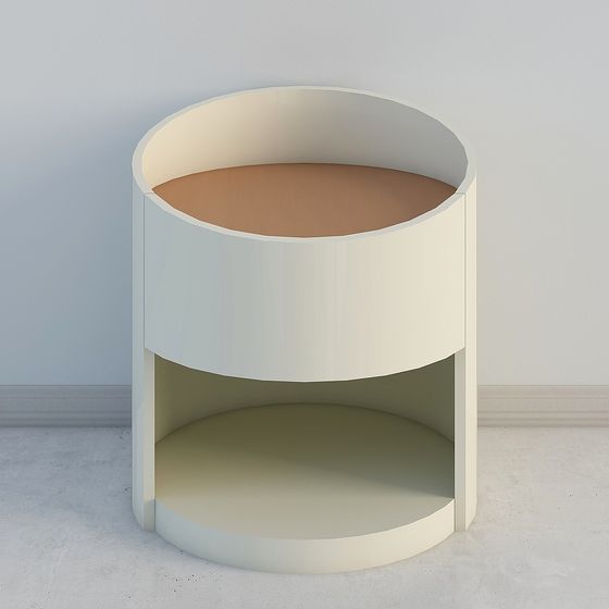 Contemporary Round Edged Side Table 3D model