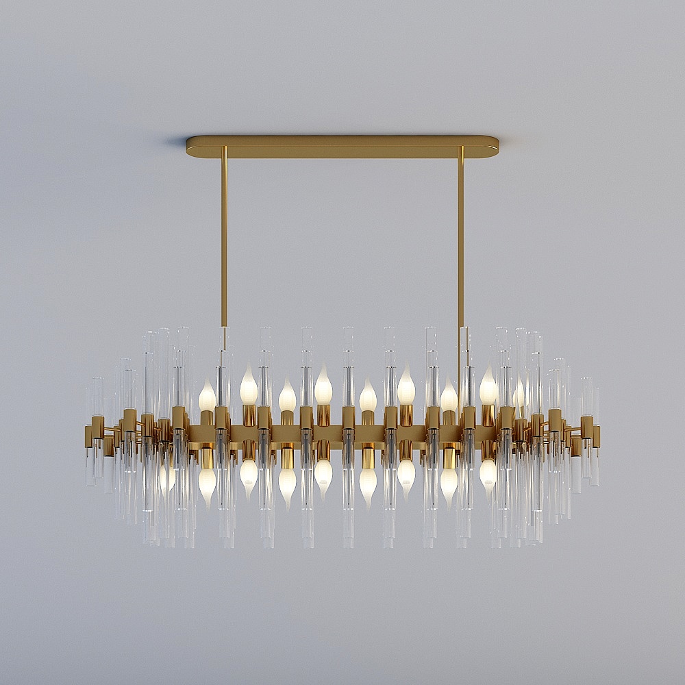 3D lights are all XJDS - Modern Port-style luxury restaurant study crystal chandelier - MD843 - long 1000