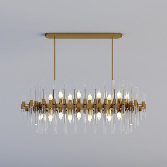 Stylish Chandelier 3D model for Contemporary Spaces