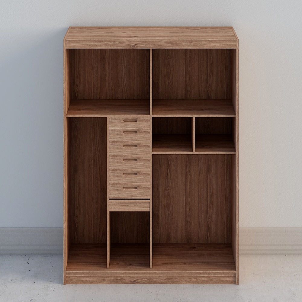 The wardrobe of the babysitter's room is constructed