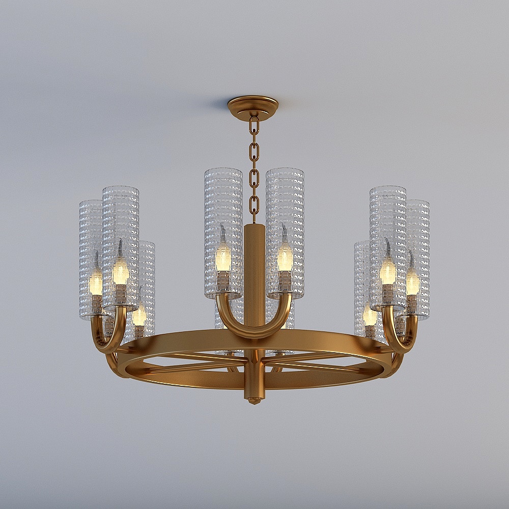 3D lights are all OSKM - American Light Luxury Restaurant Bedroom Study Hotel Lobby Crystal Chandelier - OSKND-048-12 head