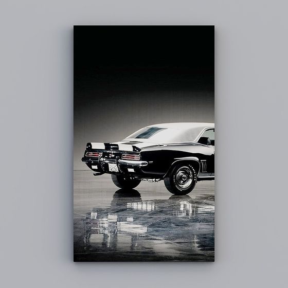 Vintage Sports Car 3D model with Classic Design