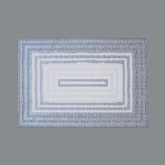 Blue Textured Rug 3D Model