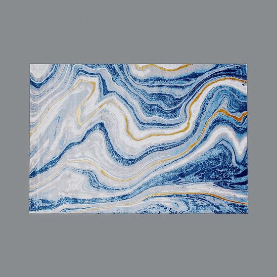 Marble Wave Rug 3D model