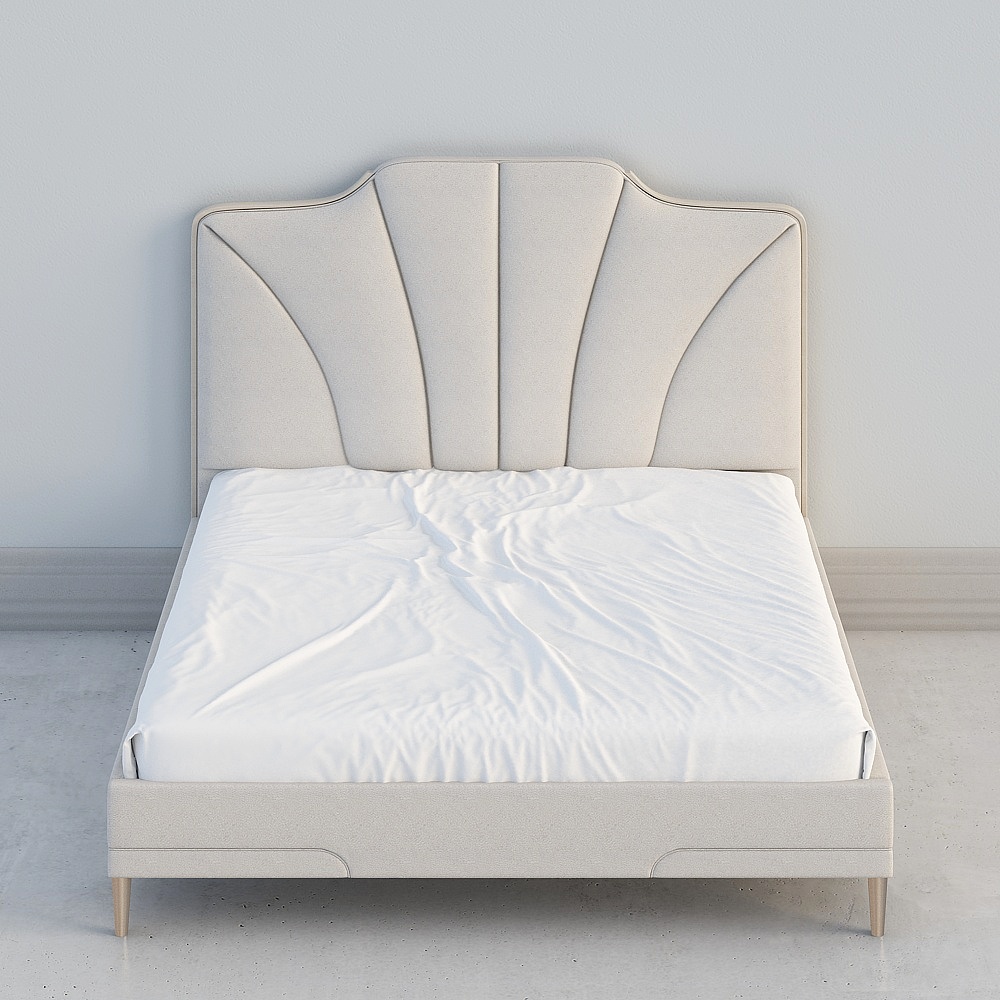 Uefa Art Berry net red light luxury technology cloth bed white princess wedding bed master bedroom fabric double American modern