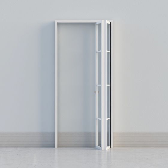 Elegant Glass Folding Door 3D model