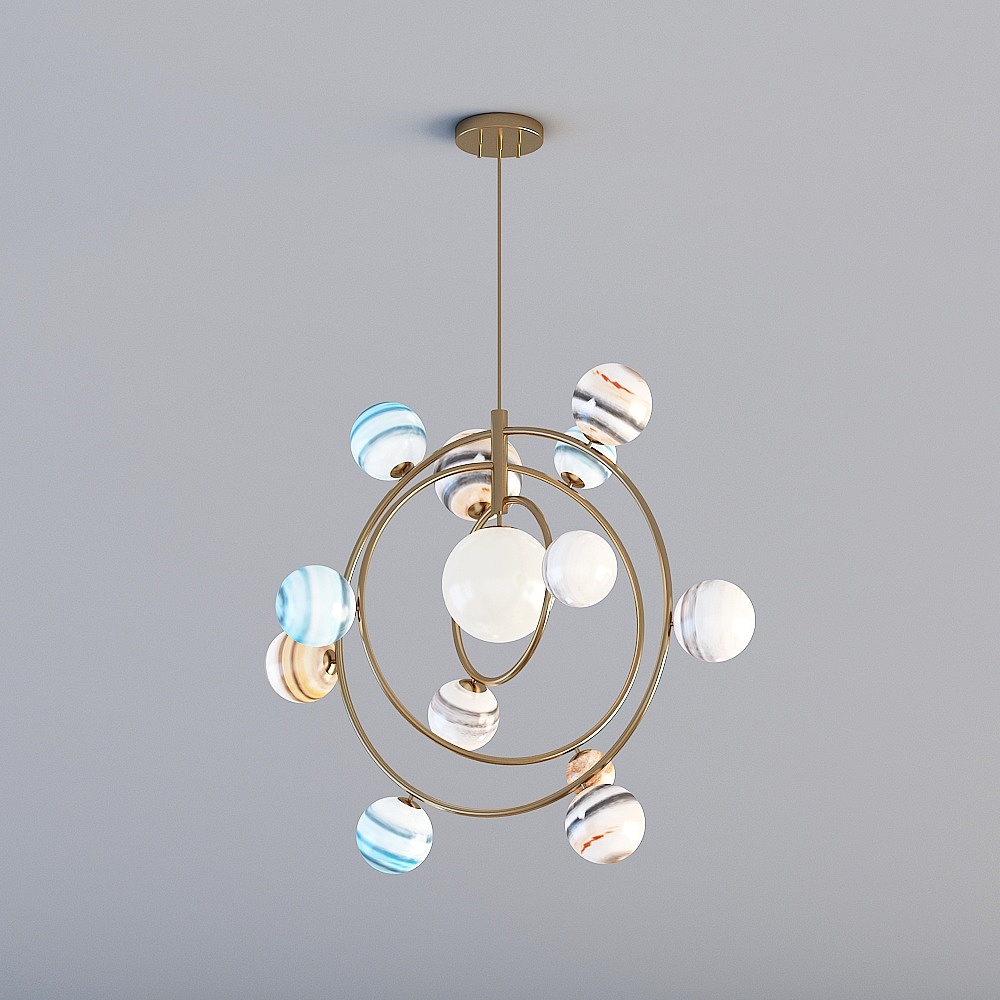 Galactic Sphere Chandelier 3D model