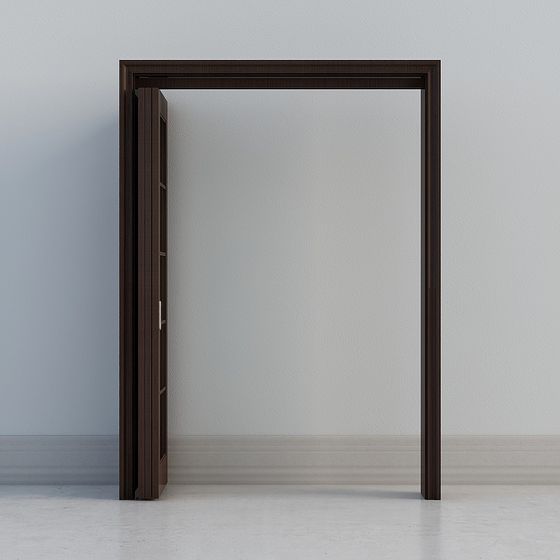 Minimalist Wooden Door 3D model