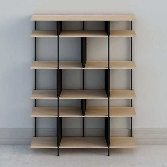 Modern Low-Poly Bookshelf 3D model