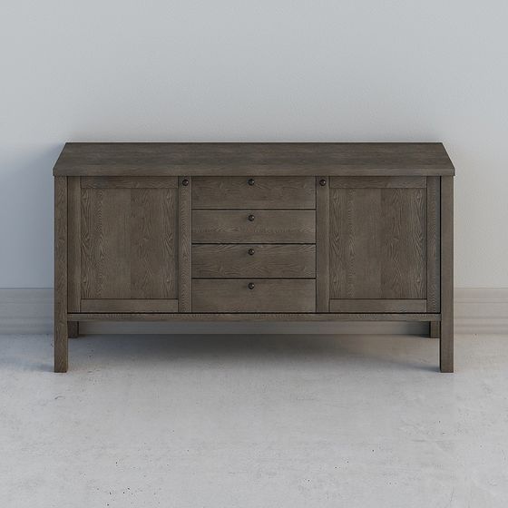 솔리드 우드 다크 프린트 버킷 캐비닛 3