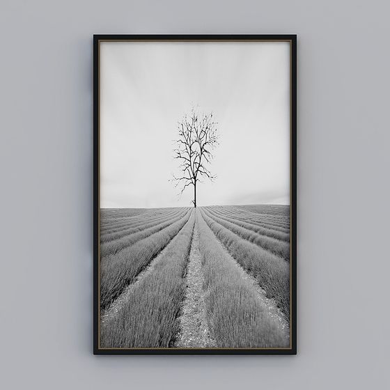 Lonely Tree Landscape 3D model