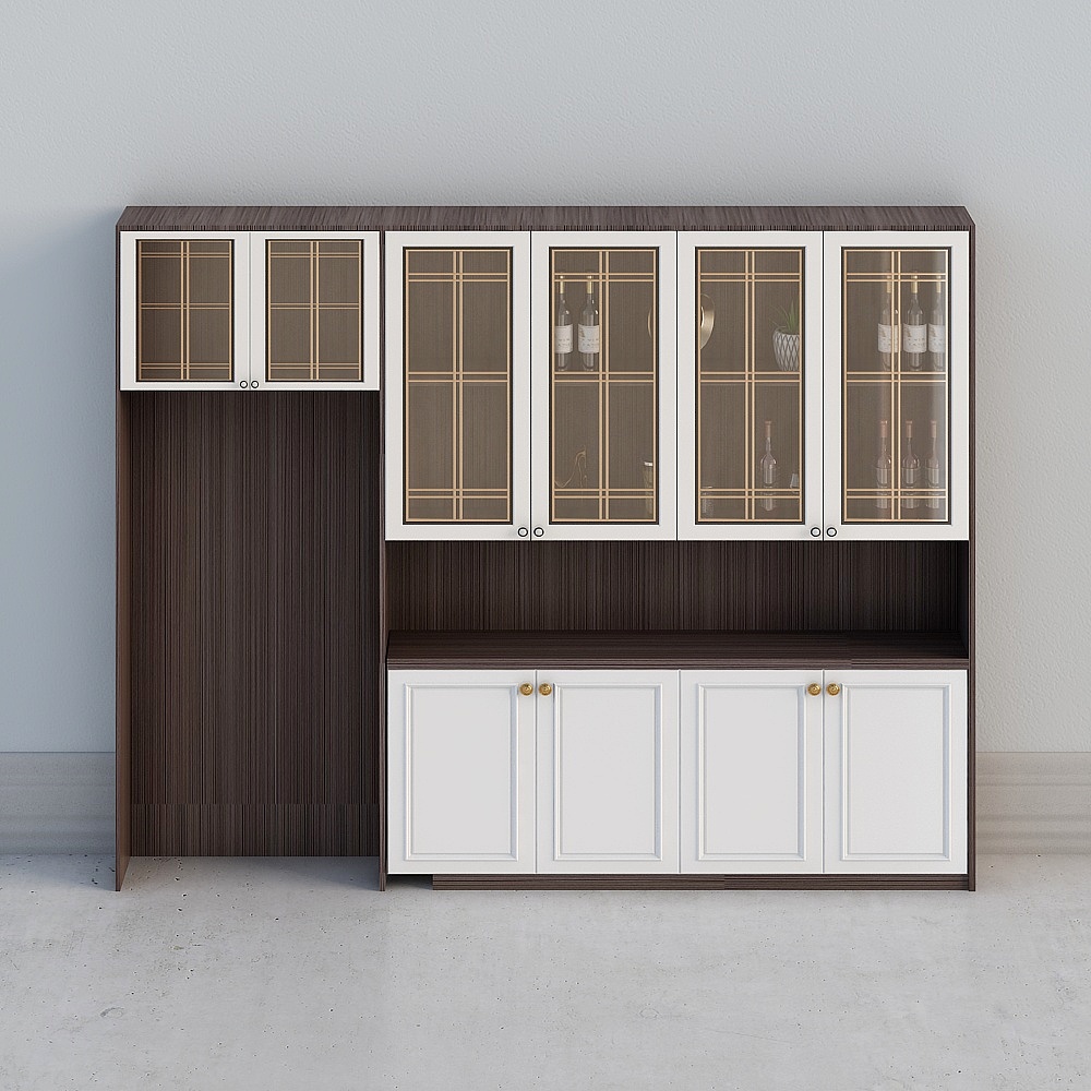 Wine cabinet with refrigerator 1