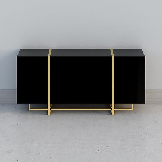 Urban Elegance TV Stand 3D model for Creative Spaces