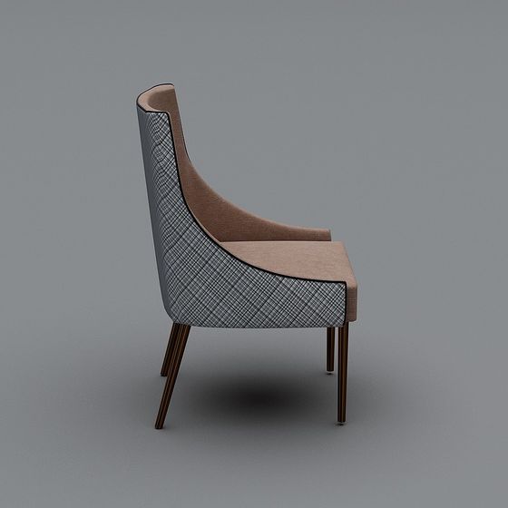 Stylish Low-Polygon Chair 3D model for Modern Spaces