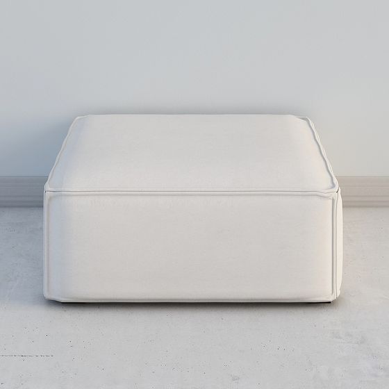 Modern Square Storage Stool 3D model