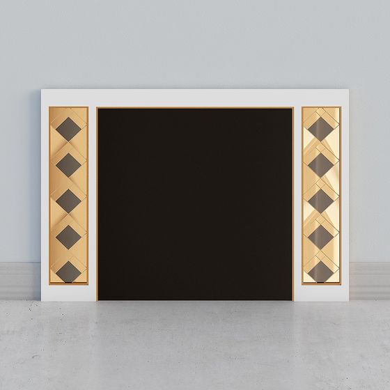 Elegant Golden Diamond Door 3D model