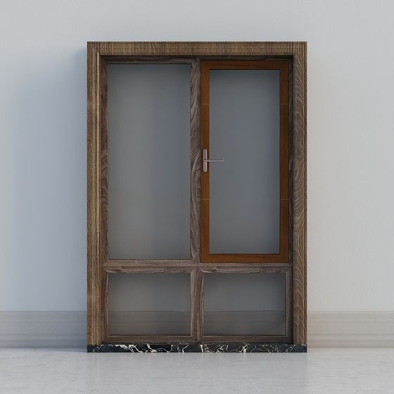 Modern Glass Door 3D model