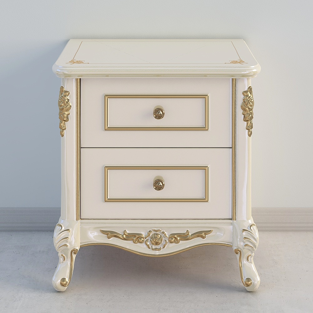 Une Table de Chevet - blanc perle