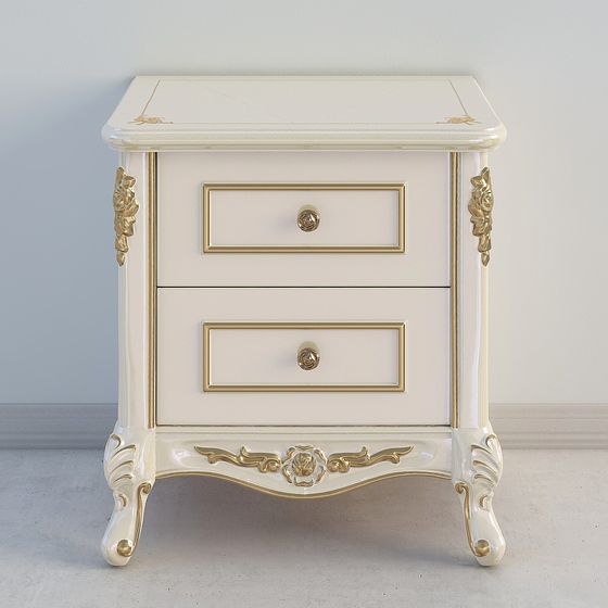 Une Table de Chevet - blanc perle