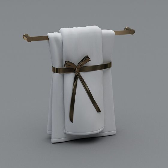 Elegant Towel Rack 3D model for Modern Designs