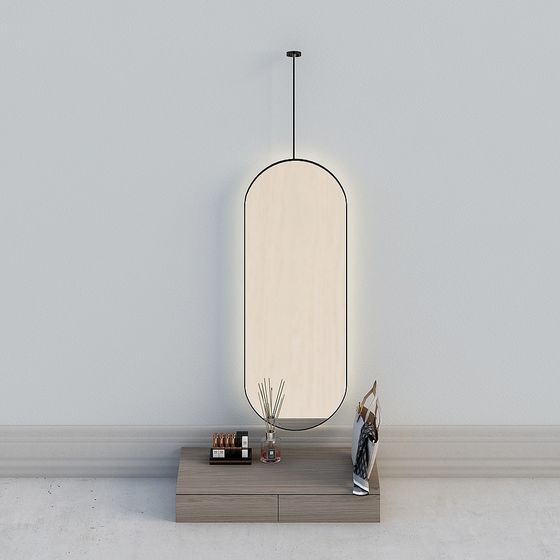 Curved Vanity Table 3D model