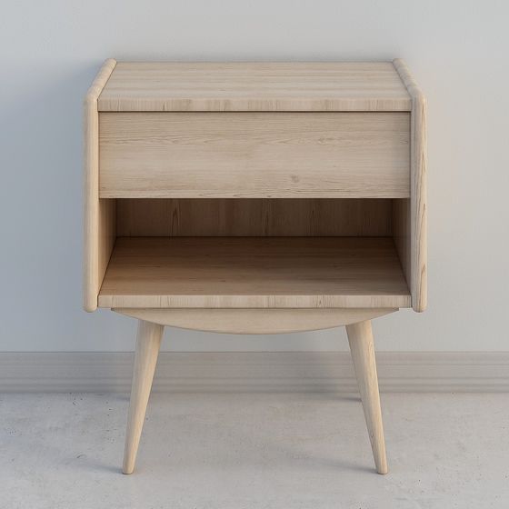Mid-Century Modern Nightstand 3D model