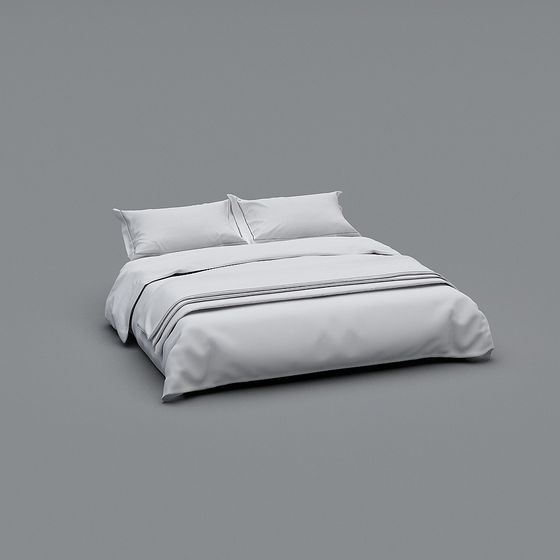Elegant Low-Polygon 3D Bed Model