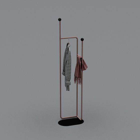 Modern Minimalist Clothing Rack 3D model