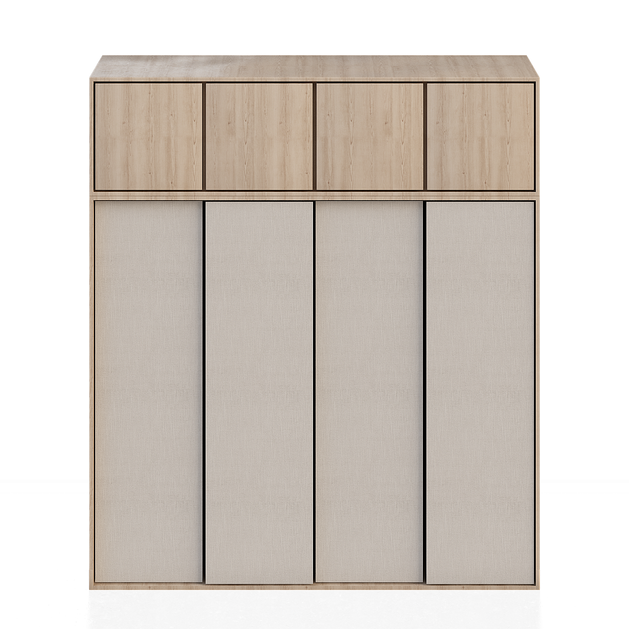 City Window Cabinet 3D Model – Modern Minimalist Design