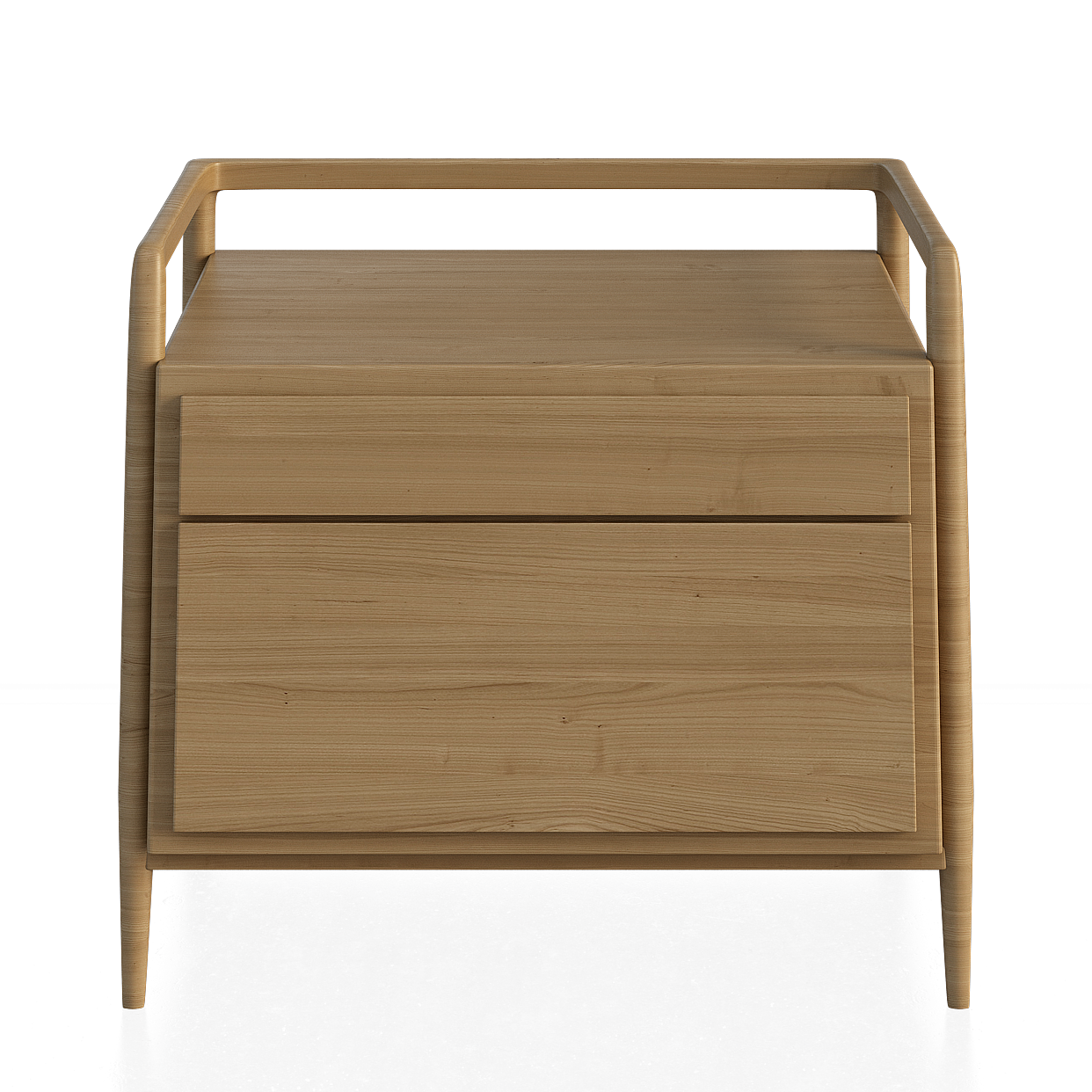 Stylish Wooden Nightstand 3D Model – Low-Poly Wood Texture
